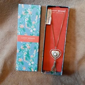 Lucky Brand reversable heart pendant